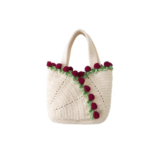 苏苏姐家玫瑰花朵包手工DIY编织钩针毛线团自制材料包 商品图4