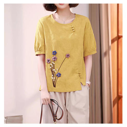 裁缝学苑AS472中老年圆领上衣裤子套装纸样女装T恤短袖新款棉麻上衣样板 商品图4