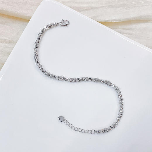 【限时8.8折】【线上铂金馆】PT950 铂金空心调节转运金珠间款手链（内里为铂金链）(PTSL00042)预售产品下单后不退款不退货不换货不补差价) 商品图2