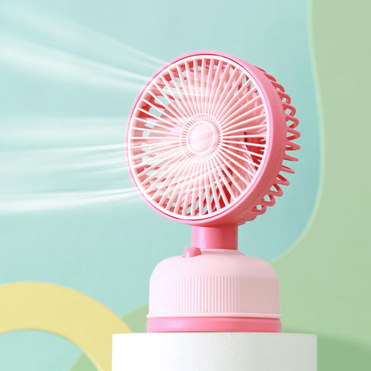 【一键清凉❗桌面清爽风扇】桌面水果色系小风扇，可倾斜设计全方位送风，两档风力适用更广泛，USB充电式桌面小风扇简约台式电风扇QQ 商品图2