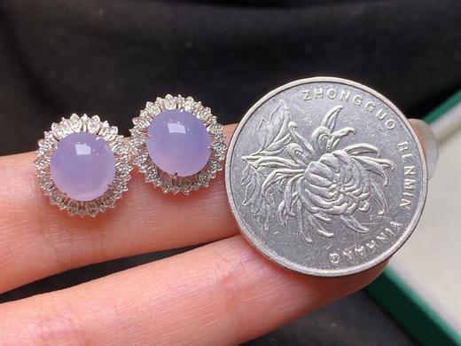 蛋面翡翠耳钉 商品图3