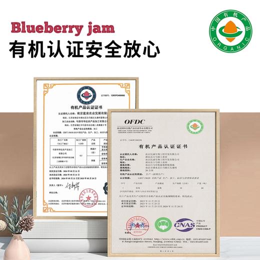 蓝莓山|有机蓝莓酱200克早餐涂抹面包沙拉拌酸奶有机认证蓝莓酱 商品图4