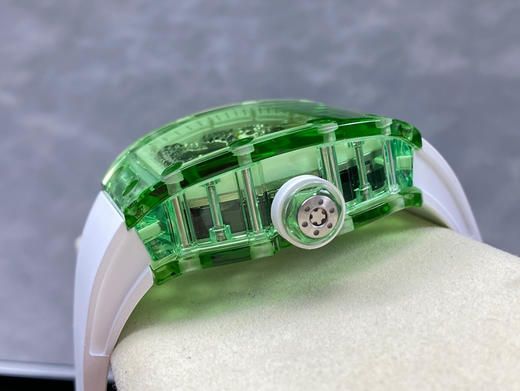 『NOOB official出品』RM 理查德RICHARD MILLE 熊猫吃金竹 透明水晶RM26-01陀飞轮腕表 栩栩如生的熊猫身上镶嵌着闪闪发亮的宝石，休闲咀嚼着翠竹，犹如一幅画 栩栩如生❕❕ 商品图5