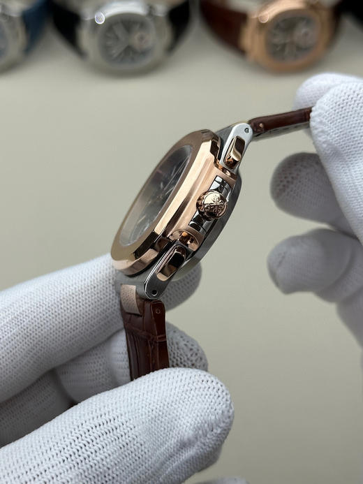 3K厂V3升级版薄薄薄！真功能，真小秒！百达翡丽鹦鹉螺5980多功能计时腕表【表壳】腕表尺寸40.5毫米，厚度为全网最薄仅13.5毫米，同正品一致的枕型表壳采用正面拉丝❕❕ 商品图4