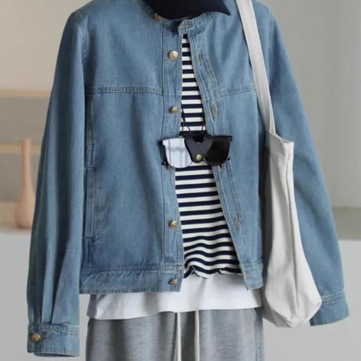 裁缝学苑AQ454港风复古牛仔外套纸样女装宽松显瘦短款夹克上衣样板 商品图2