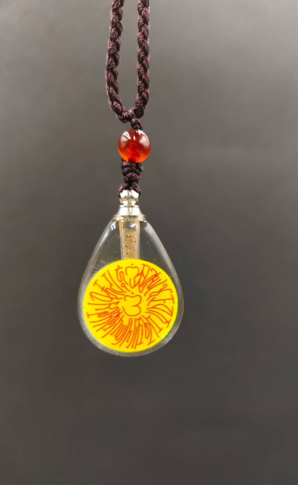 K9水晶大光明咒金刚砂吊坠