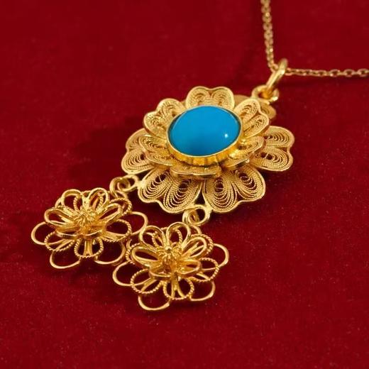 花开富贵花丝镶嵌系列首饰 项链 耳坠 吊坠 商品图2