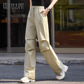 【专属特价】熙世界户外工装伞兵裤女夏季薄款2025年新款休闲运动阔腿直筒裤子