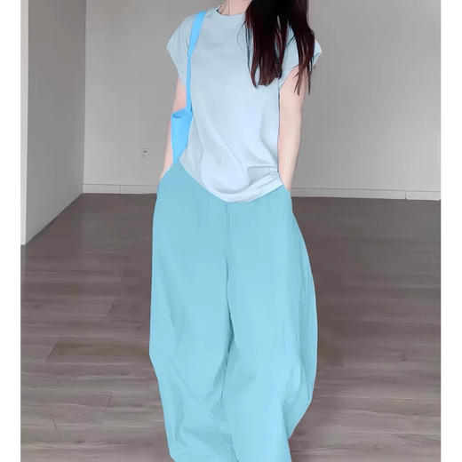 裁缝学苑AS474运动连肩无袖T恤纸样女装设计感阔腿长裤套装打版裁剪样板 商品图9