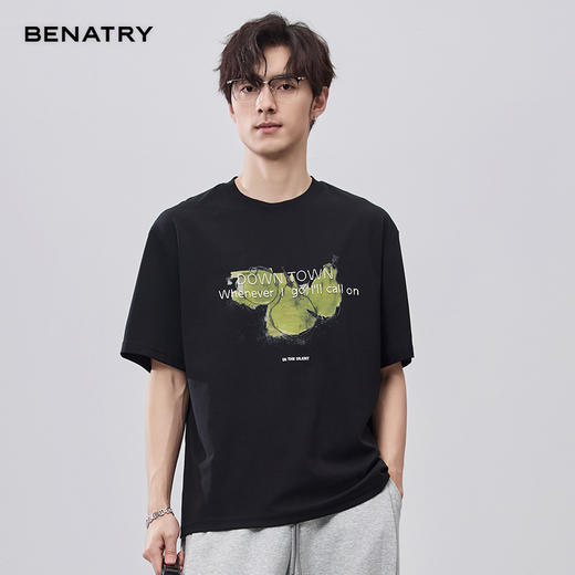 贝纳川夏季圆领立体绣花短袖T恤ECF214010 商品图3