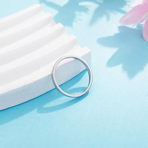 【限时8.8折】【线上铂金馆】PT950 #CNC 铂金实心固口几何方块仿钻圈戒（面宽约1.8-2.2mm）(PTJZ00006)预售产品下单后不退款不退货不换货不补差价) 商品图2