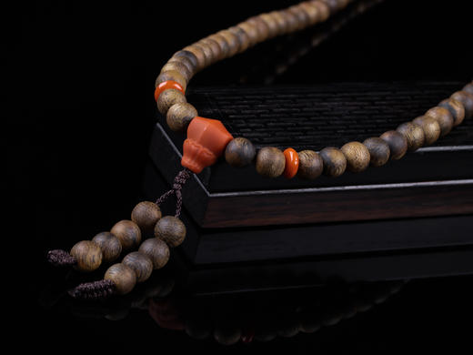 XY0300沉香+翡翠南红蜜蜡双圈 商品图2