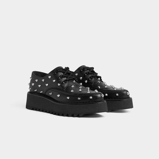 DSQUARED2 男士皮革铆钉休闲鞋 黑色 LUM0102 01502531 2124 商品图1