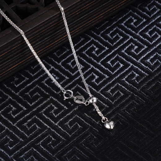 子佩集S925银【一叶幽梦】套链【TL015468】纯银绿玉髓叶子树叶绿叶项链2504 商品图3