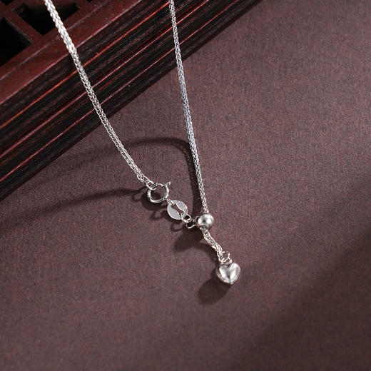 子佩集S925银【香息莲影】套链【TL015471】纯银白玉髓绿玉髓莲花荷花平安扣项链2504 商品图3