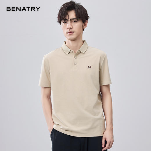 贝纳川夏季字母刺绣短袖POLO ECF214002 商品图0
