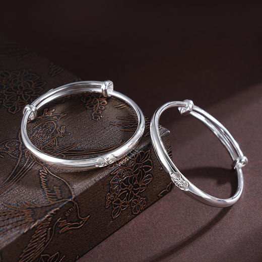 子佩集S999银【福妙如意】童镯【TZ000564-1】纯银七彩拉丝2504 商品图1