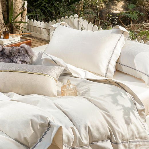 【轻奢提花套件】多喜爱 艾能棉轻奢提花套件 四件套 （序言、星光、迷踪、绿野） 商品图8