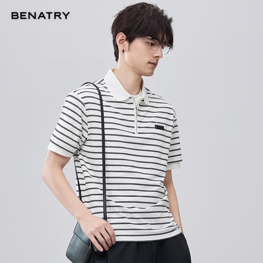 贝纳川夏季条纹短袖POLO ECF214003 商品图5