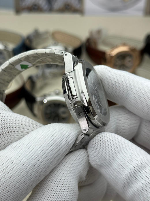 3K厂V3升级版薄薄薄！真功能，真小秒！百达翡丽鹦鹉螺5980多功能计时腕表【表壳】腕表尺寸40.5毫米，厚度为全网最薄仅13.5毫米，同正品一致的枕型表壳采用正面拉丝❕❕❕ 商品图8