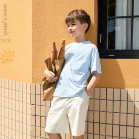 【速干防晒】马克珍妮男童时尚运动短袖T恤2025年夏装新款550562