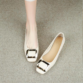 品质好货|Safiya/索菲娅2025气质方扣高级感通勤低跟浅口单鞋SFD1111783