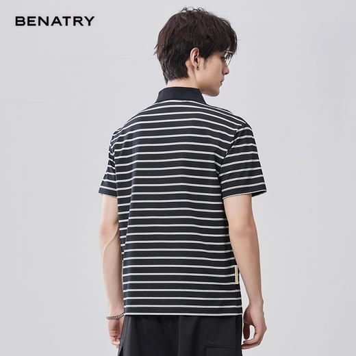贝纳川夏季条纹短袖POLO ECF214003 商品图3