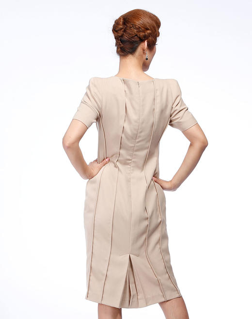 4893915294345  JOAN&DAVID 杏色时尚短袖连身裙 商品图2