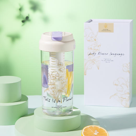 【透心凉爽，夏日佳选】情人节礼物 送女友高级感水杯 夏季实用果茶杯 高颜值伴手礼 生日闺蜜-QQ 商品图6