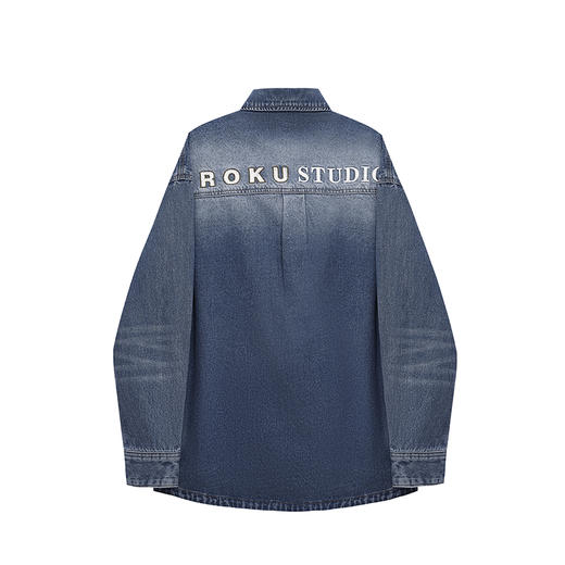 【新品上新】HX 春季水洗牛仔衬衫式茄克衫外套做旧复古S105511068101 商品图1