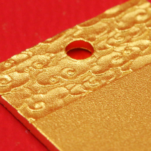 【投资金条】黄金吊坠无事牌项链·古法工艺·男女送礼·足金9999 商品图3