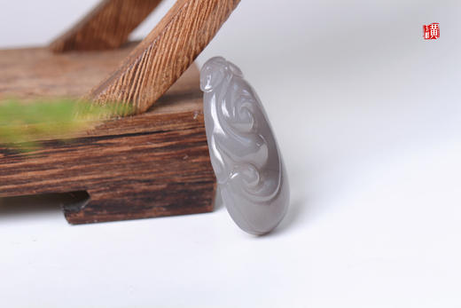 和田烟紫玉【如意】吊坠 配精美挂绳 商品图3