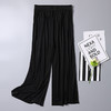 丁摩百搭宽松针织真丝阔腿裤女 松紧腰九分裤休闲裤 桑蚕丝面料透气AL003 商品缩略图5