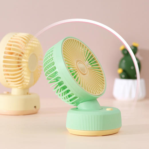 【降温利器❗️可充电桌面小风扇】静享清凉，支持倾斜角度，全方位仰角持续为您送风！夏日两档调速台式小风扇USB电风扇 商品图2