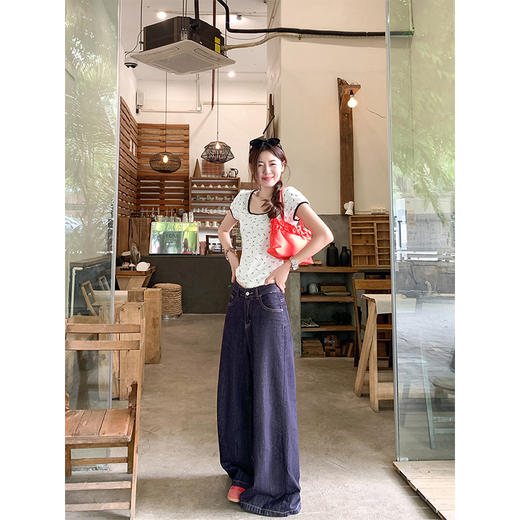 <曾小咸推荐>碎花修身圆领短袖 日常89.99/件 立减40 秒杀49.99/件！！ 商品图3