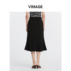 VIMAGE纬漫纪秋季新款高腰显瘦气质时尚通勤鱼尾半身裙VC2406402 商品缩略图4