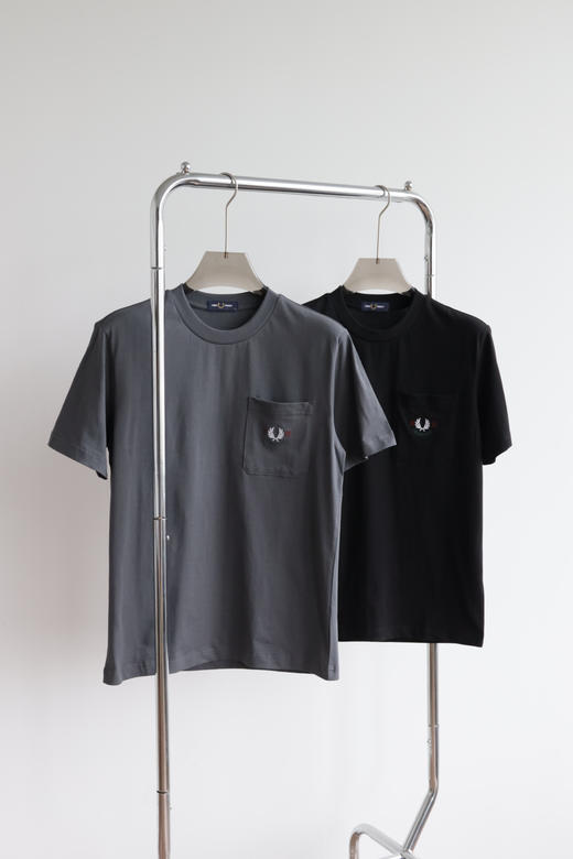 F.P 麦惠双纱纯棉 口袋圆领短袖T恤 TX465 商品图0