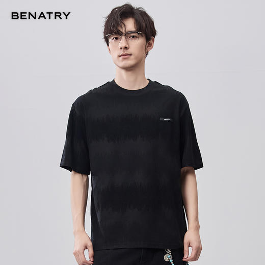 贝纳川夏季双面提花皮标短袖T恤 ECF214014 商品图7