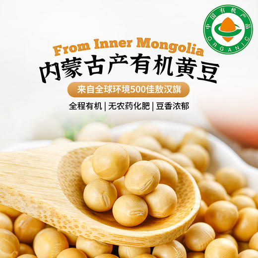 凤禾鸣·有机黄豆2斤真空装|内蒙古香浓豆浆农家大豆豆浆饮品 商品图0