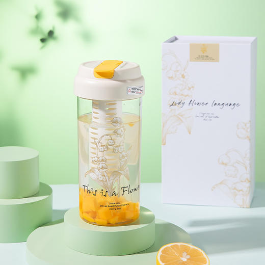 【透心凉爽，夏日佳选】情人节礼物 送女友高级感水杯 夏季实用果茶杯 高颜值伴手礼 生日闺蜜-QQ 商品图8