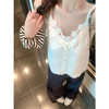 <曾小咸推荐>纽扣拼接蕾丝边吊带背心夏季 商品缩略图1