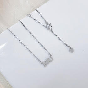 【限时8.8折】【线上铂金馆】PT950 #520快乐 #怦然心动 铂金实心调节真情告白I LOVE U情书套链(PTTL00069)预售产品下单后不退款不退货不换货不补差价)