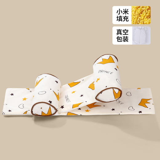 【重力交叉定型枕，可调节，可拆洗】云片枕头婴儿定型枕 幼儿宝宝枕头 纠正防偏头 荞麦壳新生儿侧睡枕-QQ 商品图6