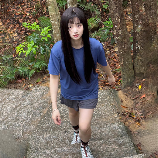 夏日运动健身必备【真维斯冰丝情侣款速干套装】手感柔滑 上身自带凉感 透气性好 纯色色系 商品图4