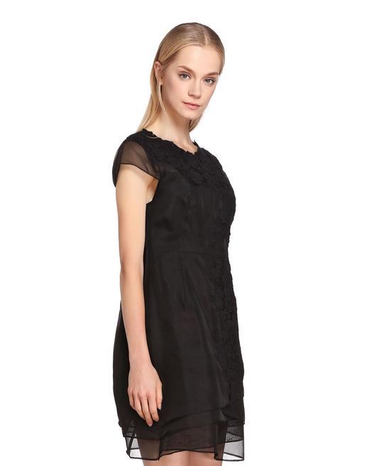 A1151730E04 Marisfrolg/玛丝菲尔 时尚蕾丝桑蚕丝礼服连衣裙 商品图2