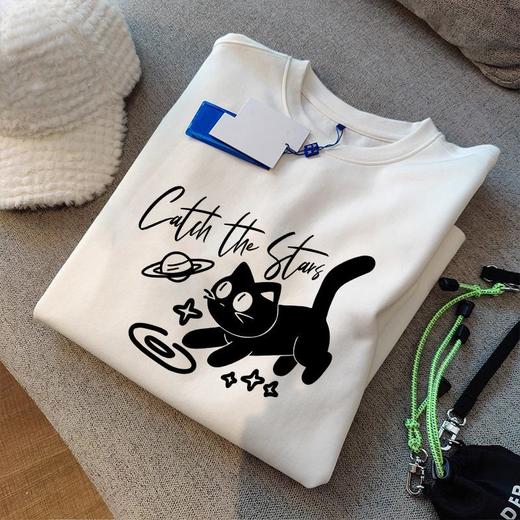 2025新款 男女款【69元3件，加购物车自动减】200g重磅纯棉印花短袖 100％棉显瘦百搭 清凉透气 商品图3