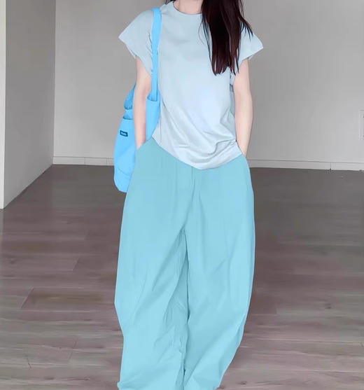 裁缝学苑AS474运动连肩无袖T恤纸样女装设计感阔腿长裤套装打版裁剪样板 商品图8