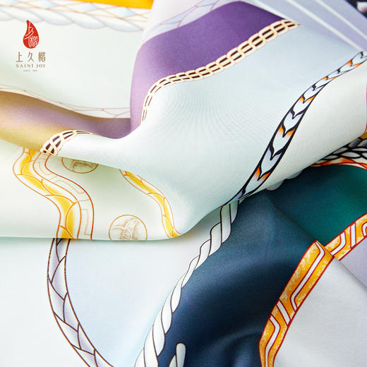 SAINTJOY/上久楷真丝方巾 印花真丝方巾 蝶变 FJS20050 商品图5