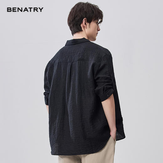 贝纳川夏季肌理图案中袖衬衣ECF121001 商品图3