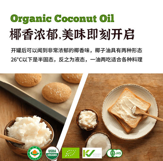 有机初榨椰子油|斯里兰卡进口物理冷榨头道生酮月桂酸油洗护两用 商品图3